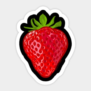 Red Juicy Strawberry Sticker